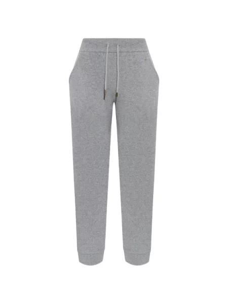 Pantaloni Balmain de lână alergare cu autograf gri