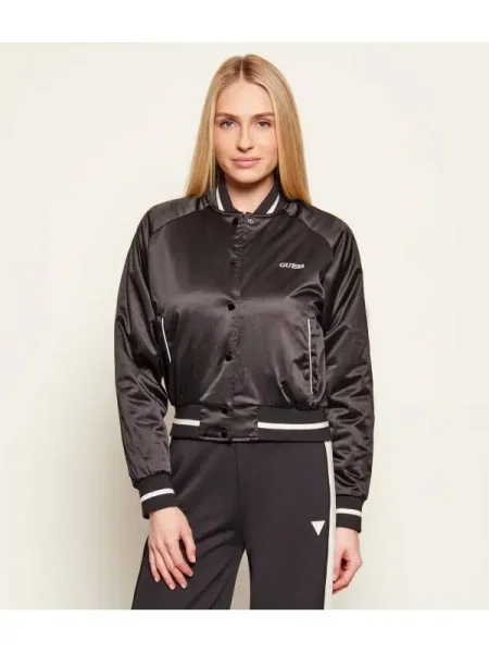 GUESS ACTIVE De satin geacă bomber TAMARA negru