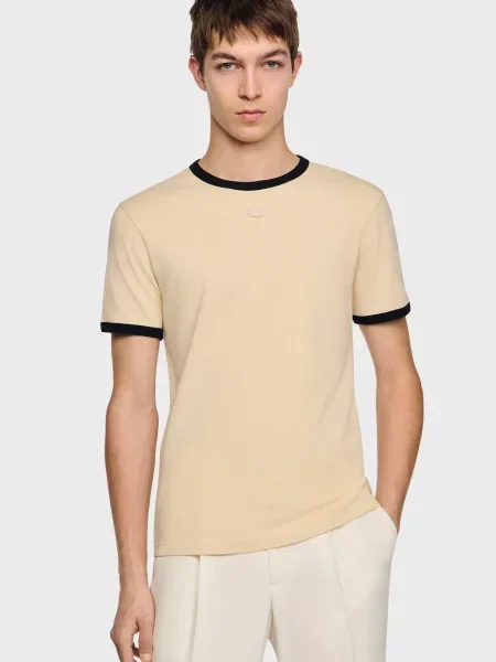 Футболка Sandro бежевая