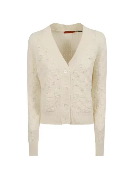Cardigan Ermanno Scervino tricotate alb