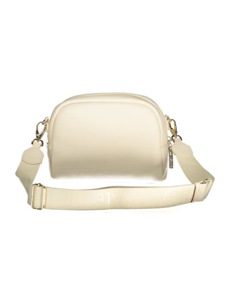 Lniana torebka Valentino Bags beżowa