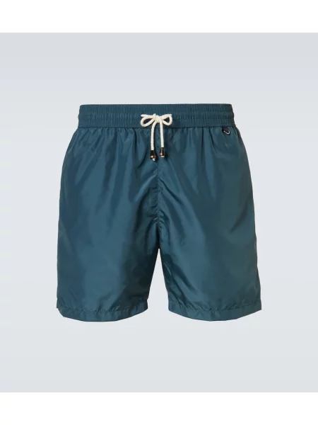 Slip de baie Rubinacci din satin albastru