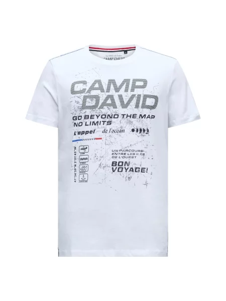 CAMP DAVID Majica French Coast I siva / crna bijela