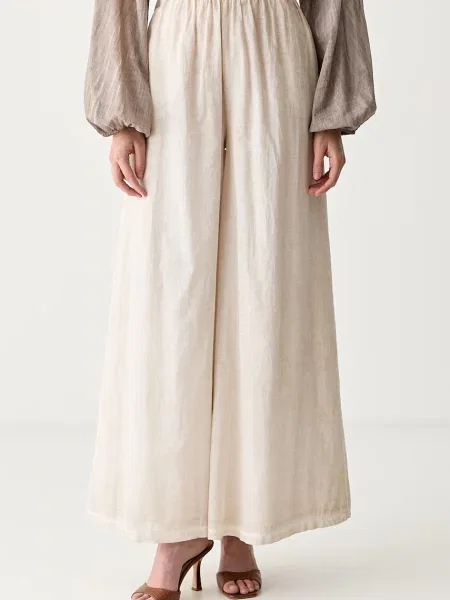 Haveone pantaloni pentru femei din bej