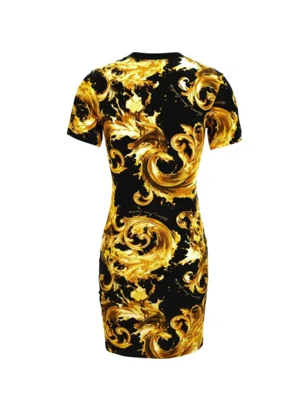 Rochie din denim Versace Jeans Couture negru
