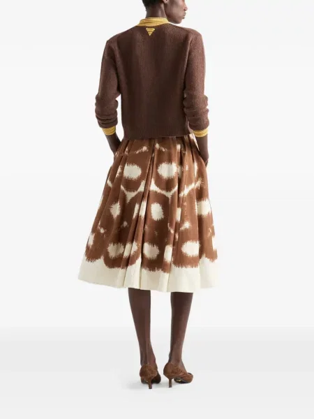 Cardigan Prada din cașmir maro