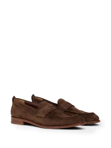 Pantofi loafer Etro din piele de căprioară maro