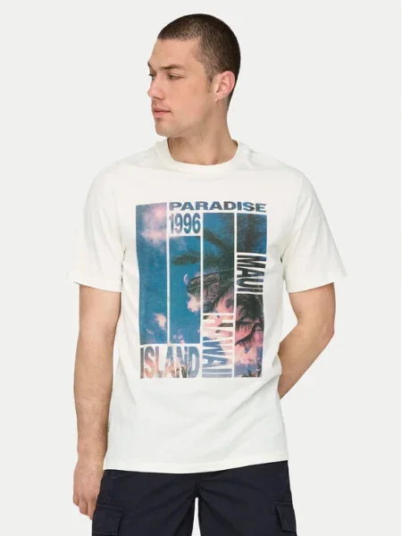Only & Sons Tricou Magdy alb