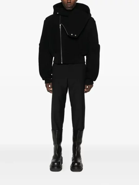 Geacă Rick Owens cu glugă negru