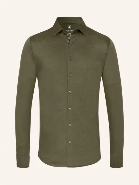 Desoto Koszula Z Dżerseju Slim Fit gruen granatowa