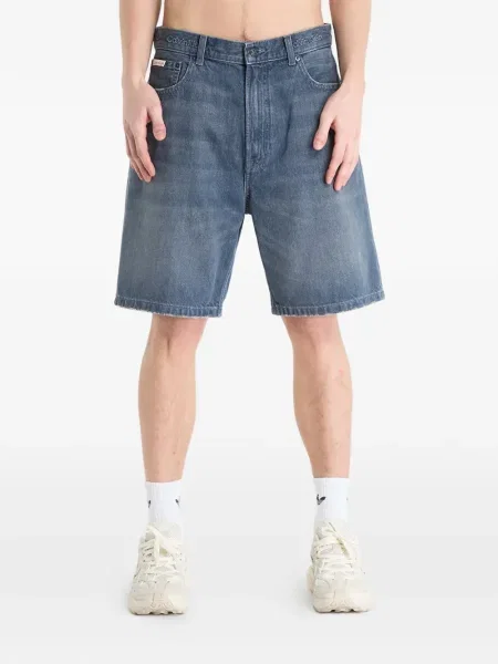Pantaloni scurți din denim Calvin Klein albastru