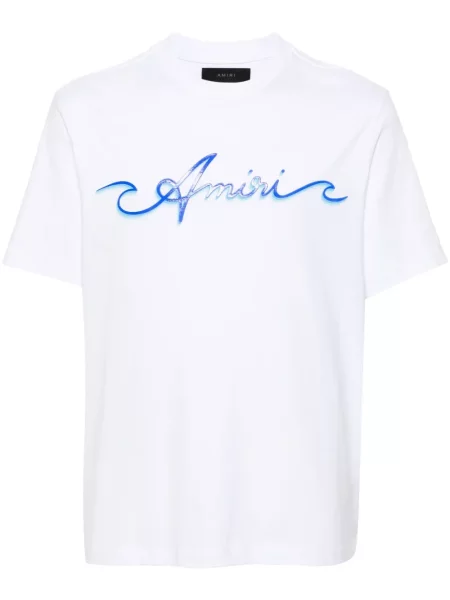 Tricou Amiri cu imagine alb