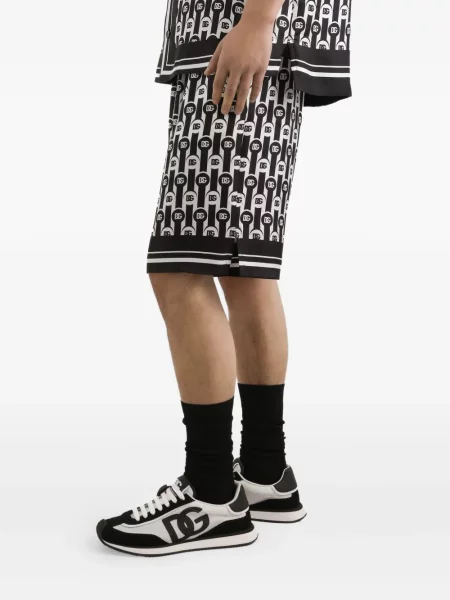 Pantaloni scurți Dolce & Gabbana cu imagine negru