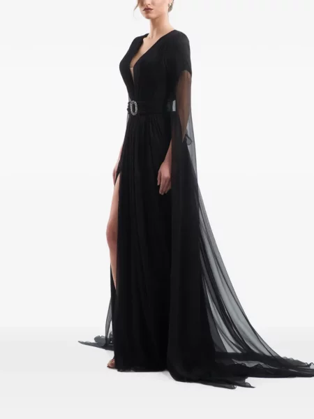 Rochie maxi Imroska cu cataramă negru