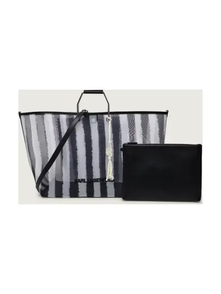Karl Lagerfeld Geantă de plajă + borsetă Ikon negru