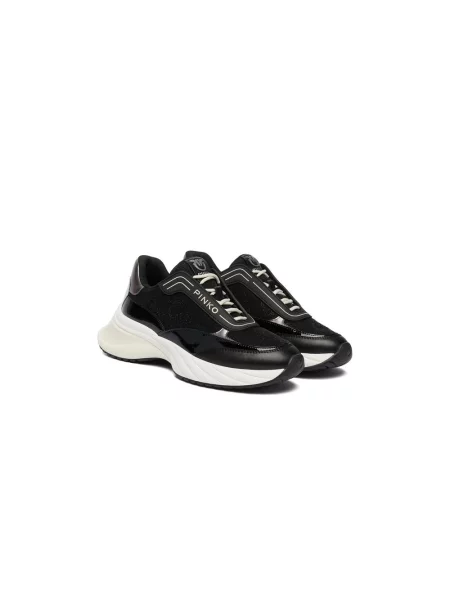 Sneakersy Pinko skórzane czarne