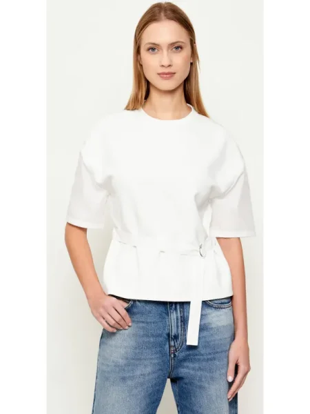 Patrizia Pepe Bluză | Relaxed fit alb