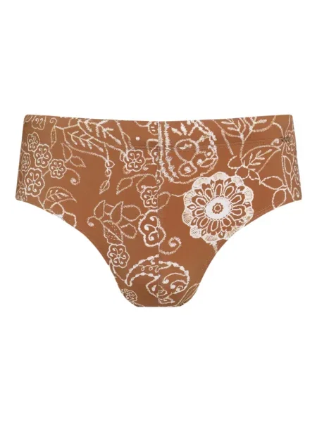 Chiloți Amir Slama cu model floral cu imagine maro
