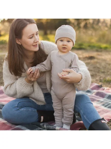 Legginsy dziecięce Eevi brązowe