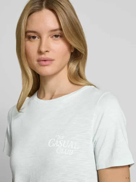 T-shirt z nadruk z napisem Juvia miętowa