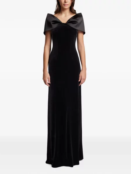 Rochie Cristallini cu funde de catifea negru