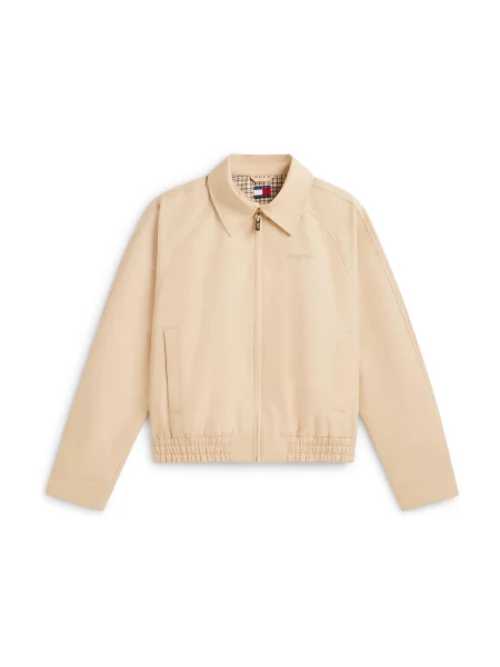 Tommy Jeans Geacă de primăvară-toamnă bej
