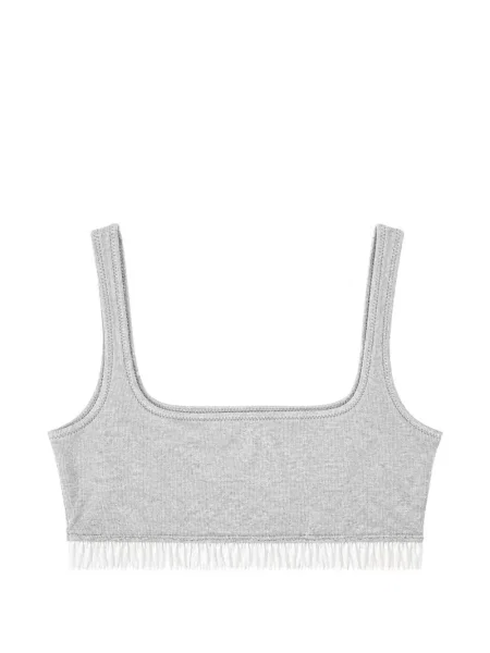 Sutien bralette Entire Studios tricotate gri