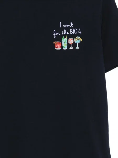 Tricou Mc2 Saint Barth cu broderie albastru