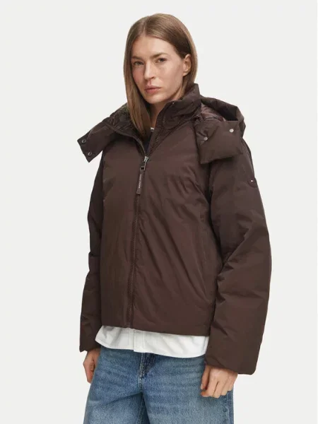 Kabát Tommy Hilfiger barna