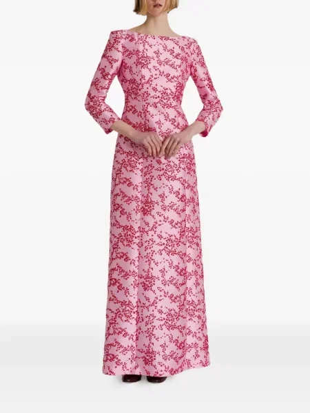 Rochie maxi Alberta Ferretti cu model floral roz