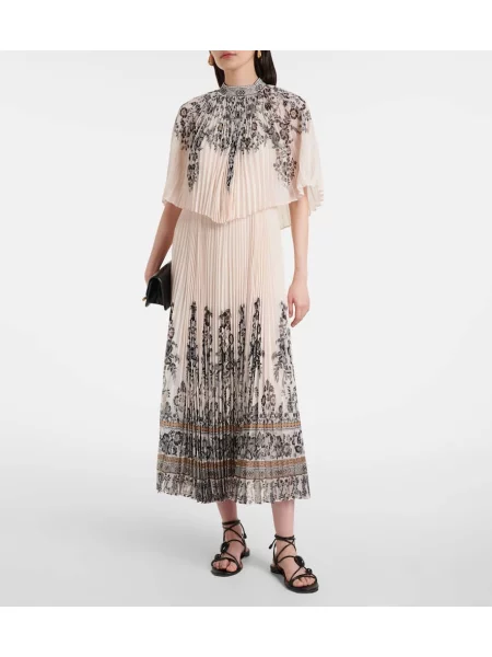 Rochie midi Zimmermann cu imagine până la genunchi de costum