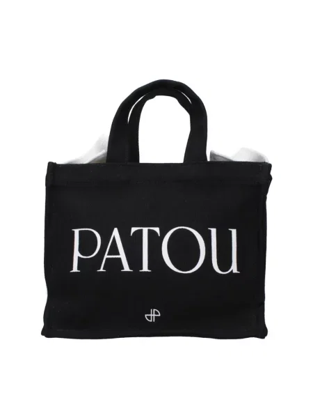 Torebka Patou płócienna z logo czarna