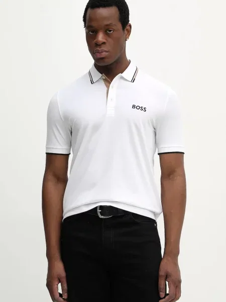 BOSS Green polo biała
