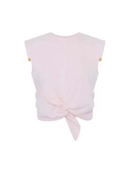 Top Elisabetta Franchi z dżerseju różowy