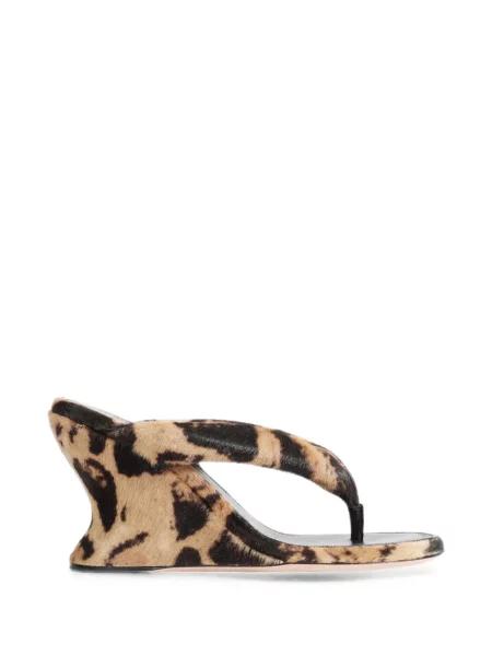 Sandale Balenciaga cu pană cu imagine cu model leopard