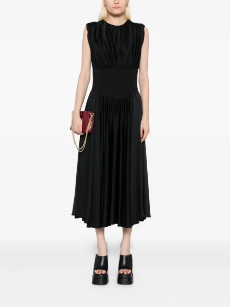Rochie Amsale din crep de costum negru