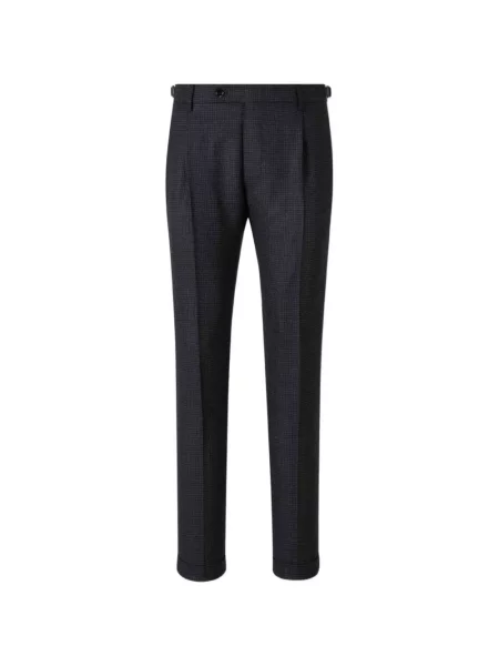 Pantaloni Berwich cu model pepito albastru