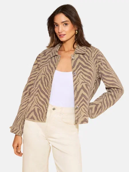 Love & roses Geacă de primăvară-toamnă ciocolatiu / cappuccino maro