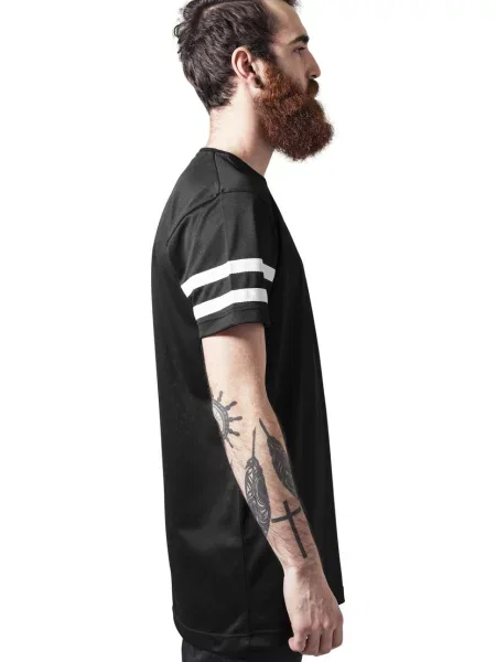 Tricou Uc Men cu dungi plasă negru