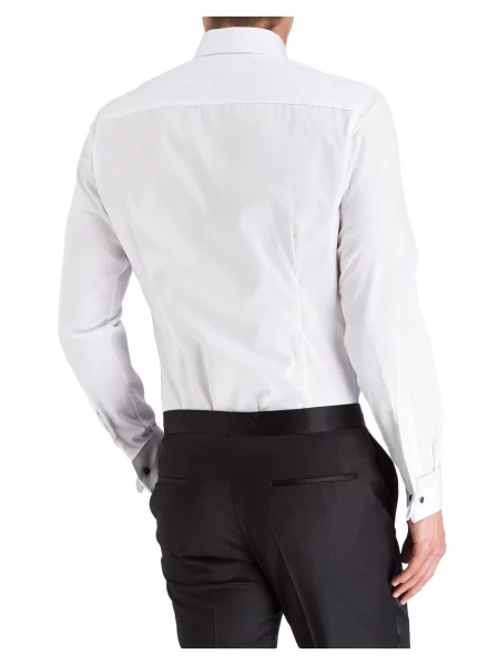 Eton Smokingová Košile Eve Slim Fit S Ohrnovací Manžetou bílá