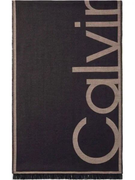 Calvin Klein Fular bej închis negru