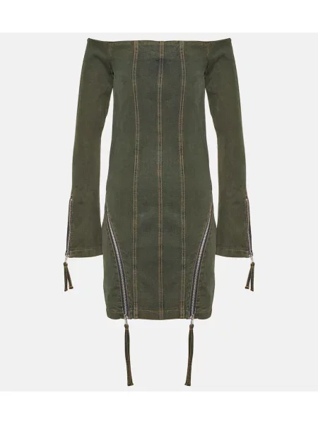 Rochie din denim Blumarine verde