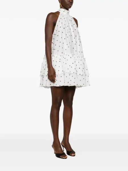 Rochie mini Aje cu buline alb