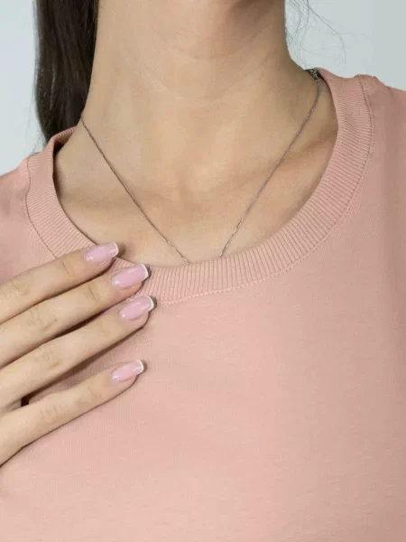Женская трикотажная футболка рожева