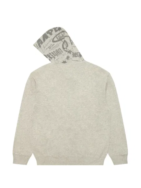 Hoodie Aape By *a Bathing Ape® με αυτόγραφο γκρι