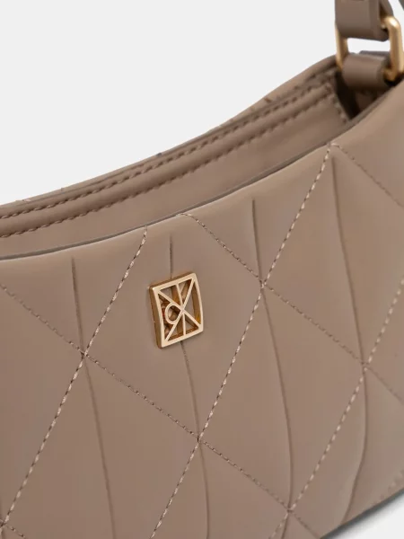 Calvin Klein Táska Quilted Sm Shoulder Bag bézs