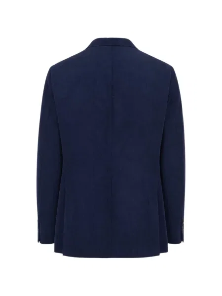 Sacou Brunello Cucinelli de catifea cord albastru