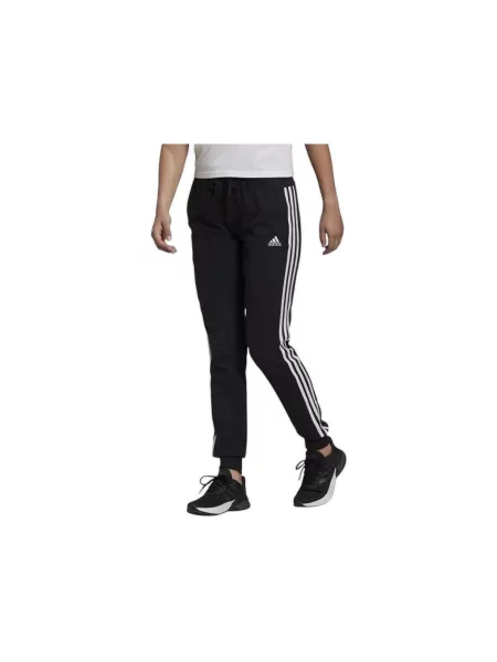 Pantaloni Adidas Performance cu dungi din jerseu negru