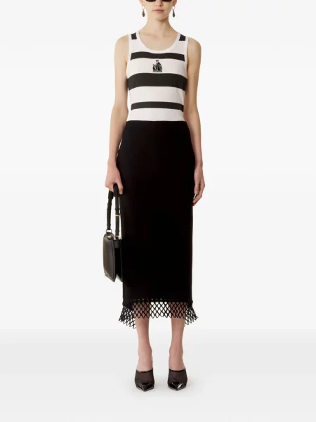 Top Lanvin cu dungi alb