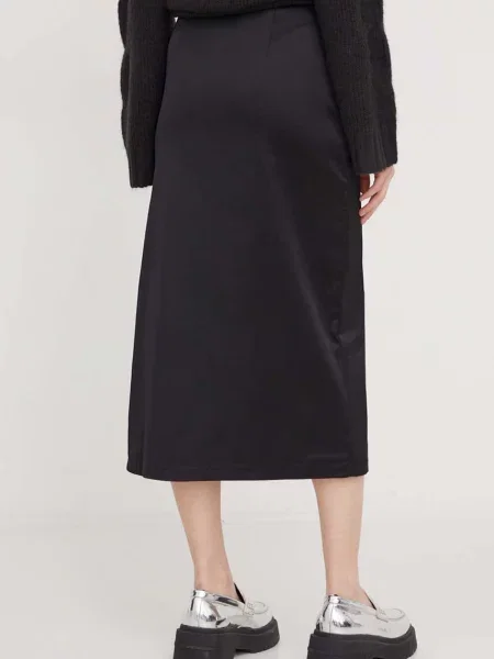 Sukně Abercrombie & Fitch midi černá